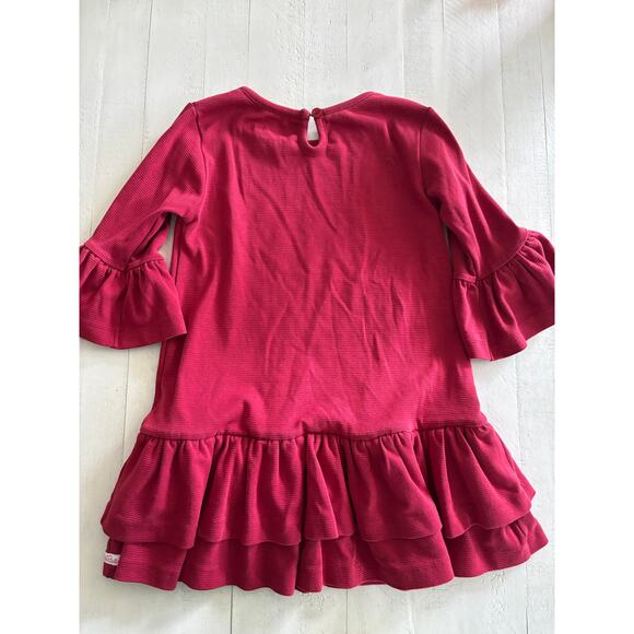 RuffleButts Burgundy Twirl Dress Size 5 VGUC - Picture 2 of 4